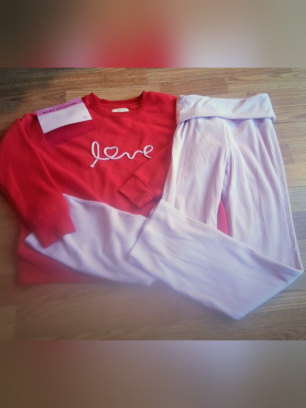 NWT Big Girls 2 Piece Set, Pants, Sweatshirt Sz S M